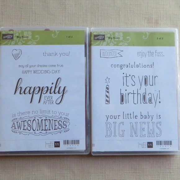Stampin' Up Big News 2 box Stamp Set - Picture 1 of 7